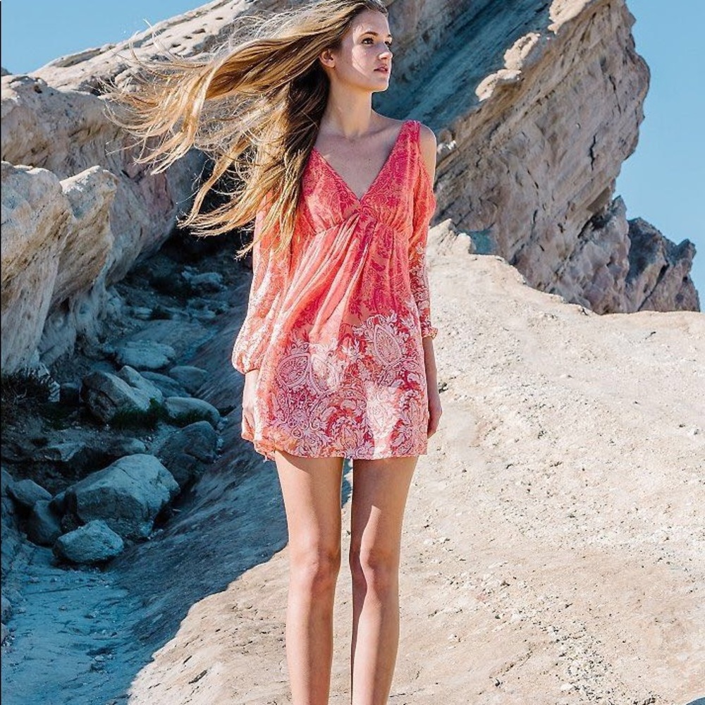 Free People orange mini dress in XS